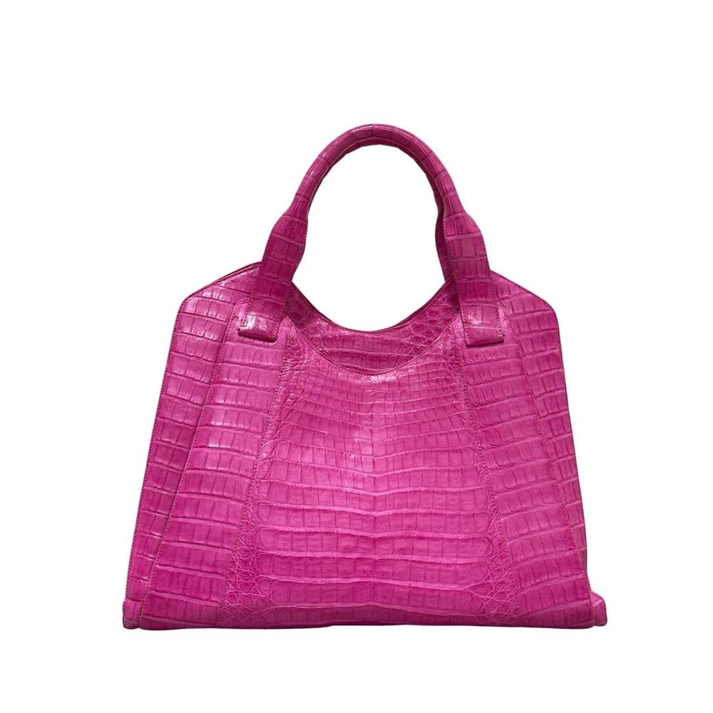 Nancy Gonzalez Pink Crocodile Tote - Picture 2 of 8